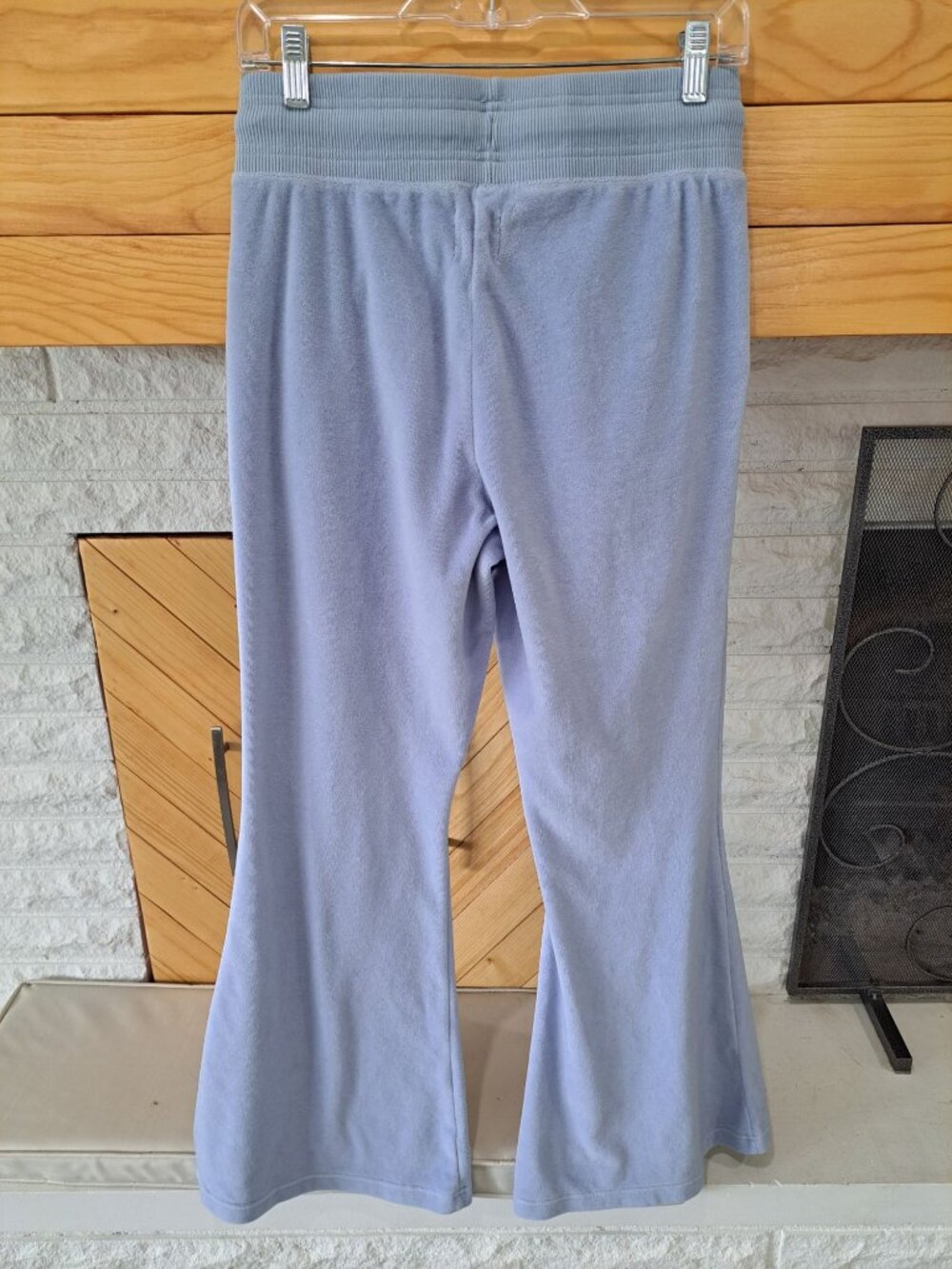 Aerie Pale Purple Velour High-Waisted Drawstring Extreme Flare Pants Medium - Picture 5 of 11